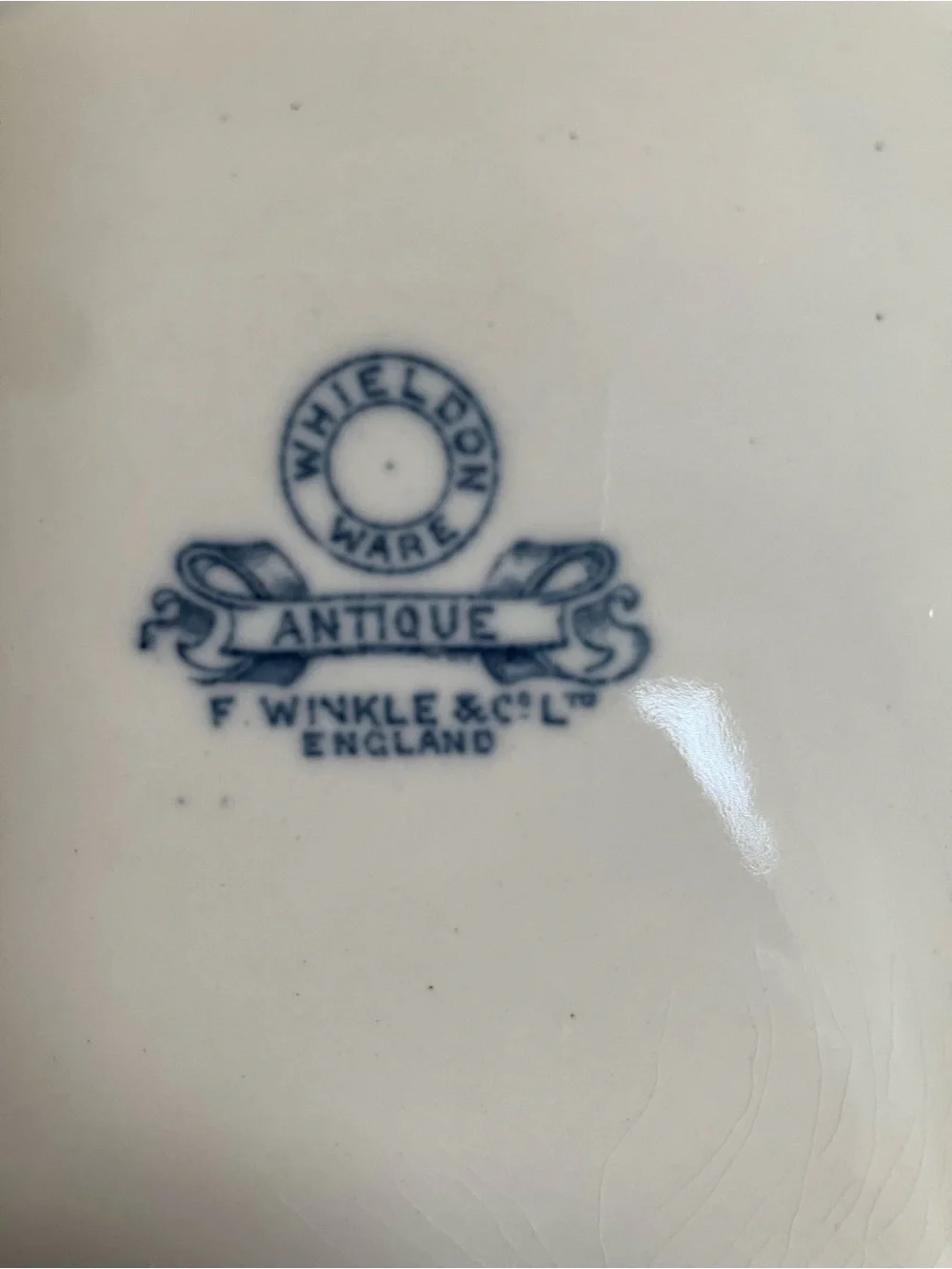 Vintage F. Winkle and Co Whieldon Ware 8 Sided Plate